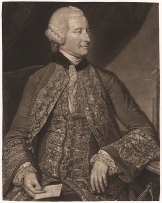 NPG D4160; John Montagu, 4th Earl of Sandwich by Valentine Green, after  Johan Joseph Zoffany